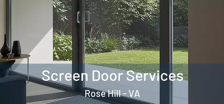Screen Door Services Rose Hill - VA